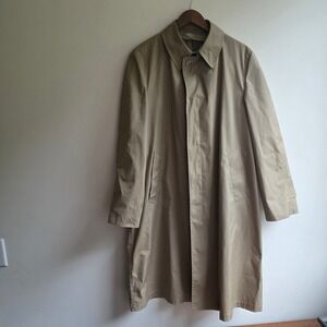 London Fog Vintage Tan Trench Coat Mens 42 Reg Overcoat Rain Jacket Gorpcore